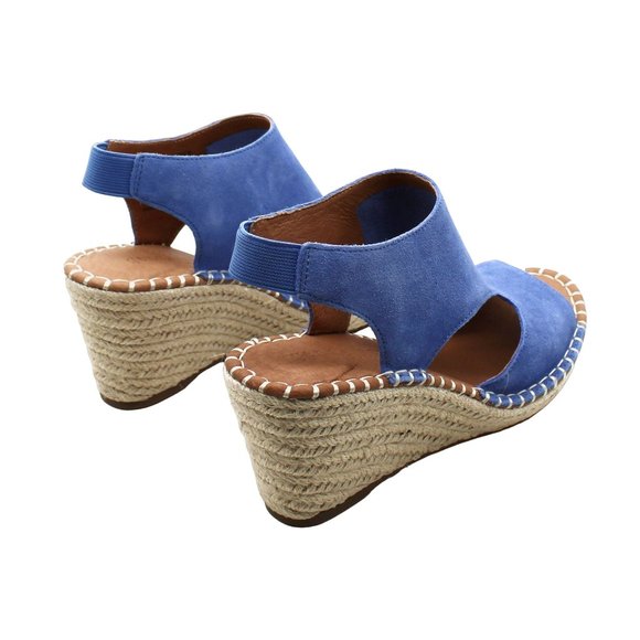 Gentle Souls Women's Sandals DENIM - Denim Blue Cody Leather Wedge Sandal - Picture 6 of 8